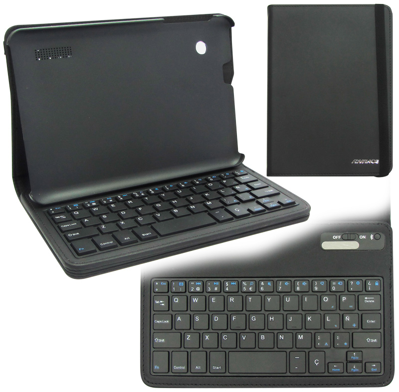 Estuche Advance Con Teclado Bluetooth, Negro.