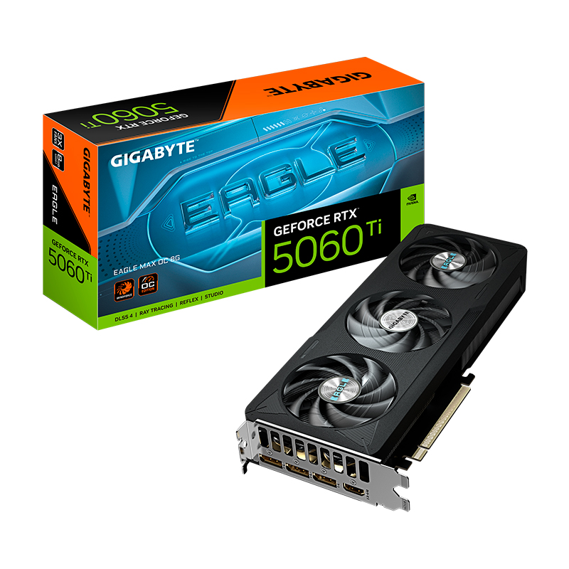 Tarjeta De Video Gigabyte Geforce Rtx 5060 Ti Eagle Max Oc 8g, 8 Gb Gddr7, Pcie 5.0