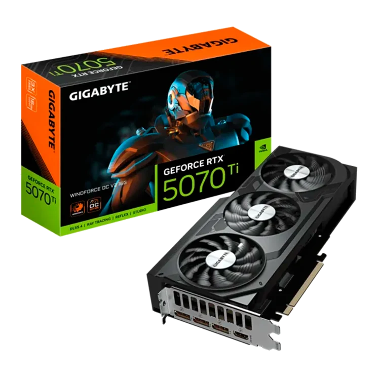 Tarjeta De Video Gigabyte Geforce Rtx 5070 Ti Windforce Oc V2 16g, 16gb Gddr7 Pcie Gen 5.0