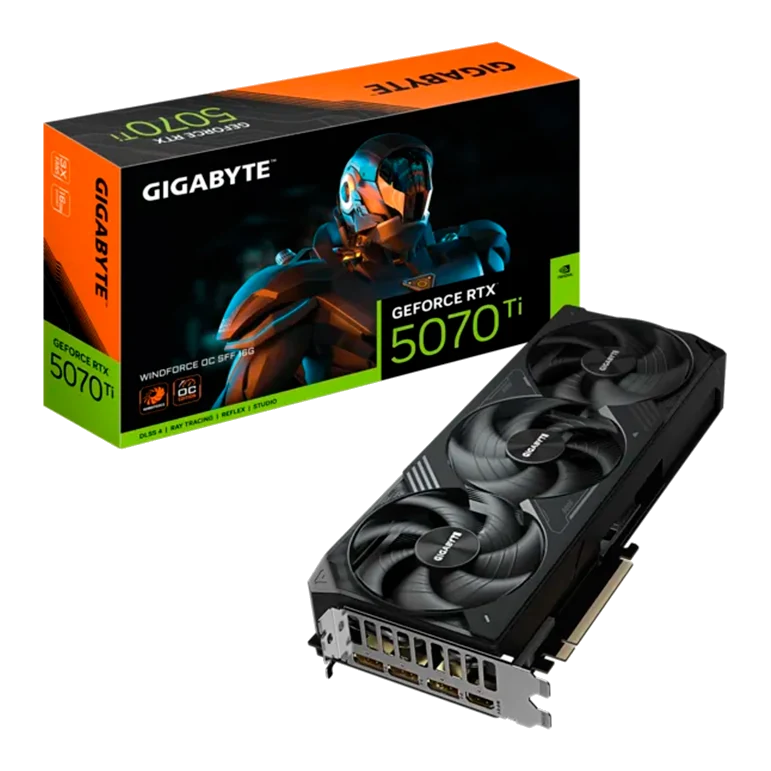 Tarjeta De Video Gigabyte Geforce Rtx 5070 Ti Windforce Oc Sff 16g, 16 Gb Gddr7, Pcie 5.0