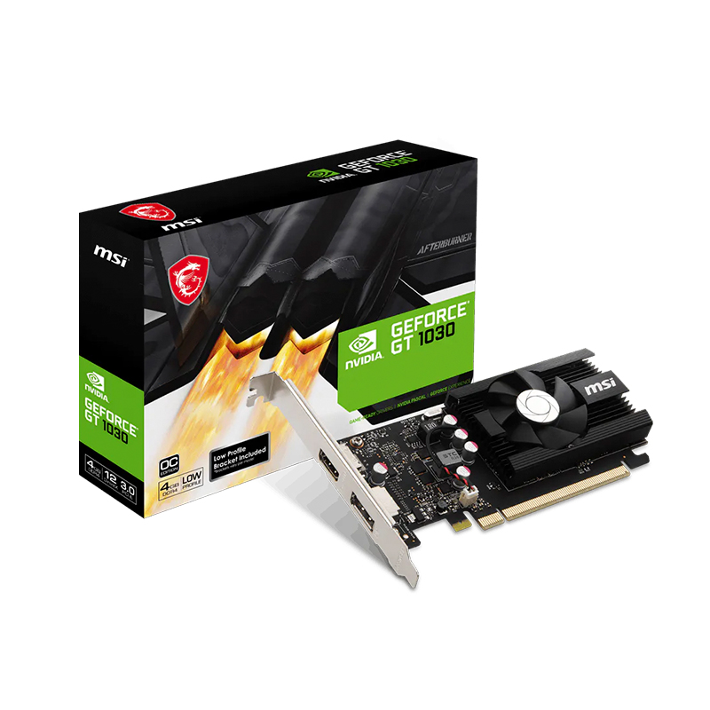 Tarjeta De Video Msi Geforce Gt 1030 4gd4 Lp Oc, 4gb Ddr4, Pci Express 3.0 X16 (x4)