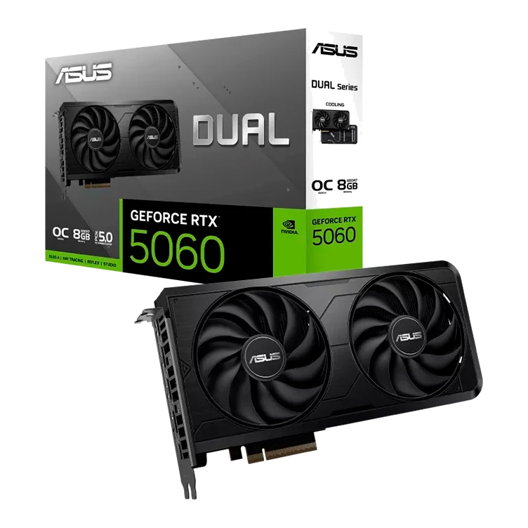 Tarjeta De Video Asus Dual-rtx5060-o8g-evo, 8 Gb Gddr7, Pcie Gen 5.0