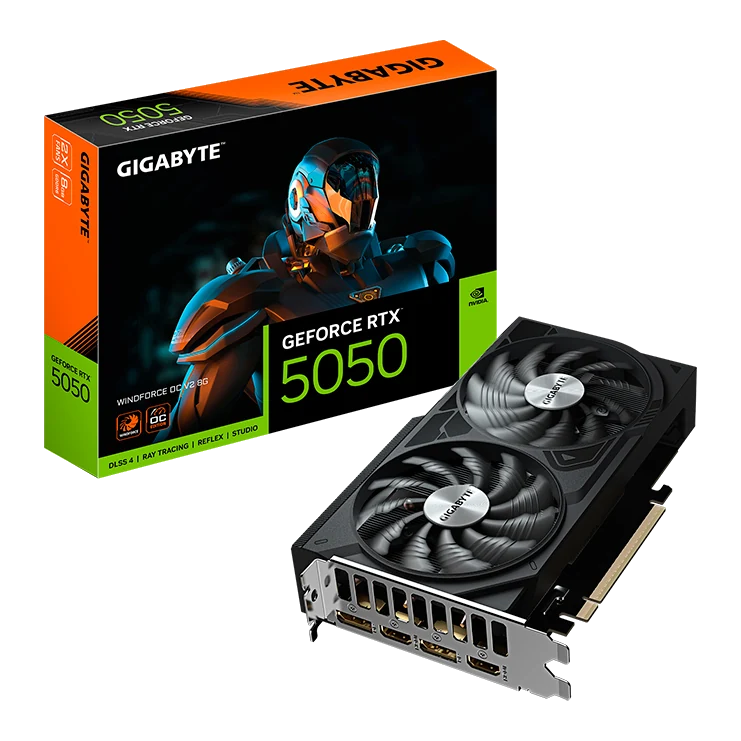 Tarjeta De Video Gigabyte Geforce Rtx 5050 Windforce Oc V2 8g, 8gb Gddr6, Pcie 5.0