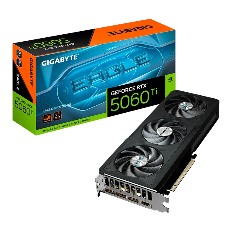 Tarjeta De Video Gigabyte Geforce Rtx 5060 Ti Eagle Max Oc 8g, 8 Gb Gddr7, Pcie 5.0