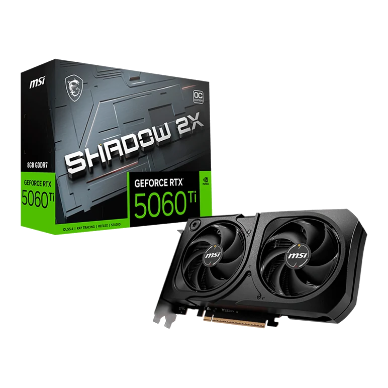 Tarjeta De Video Msi Geforce Rtx 5060 Ti 8g Shadow 2x Oc Plus, 8 Gb Gddr7, Pcie Gen 5.0