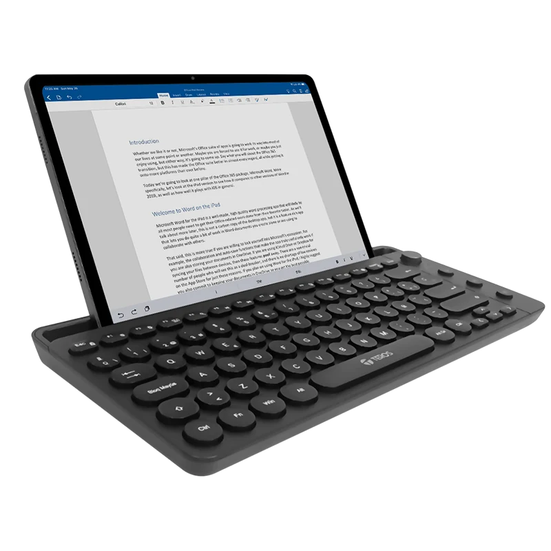 Teclado Inalámbrico Teros Te-4064n, 2.4 Ghz, Bluetooth 3.0 / 5.2, 80 Teclas, Negro