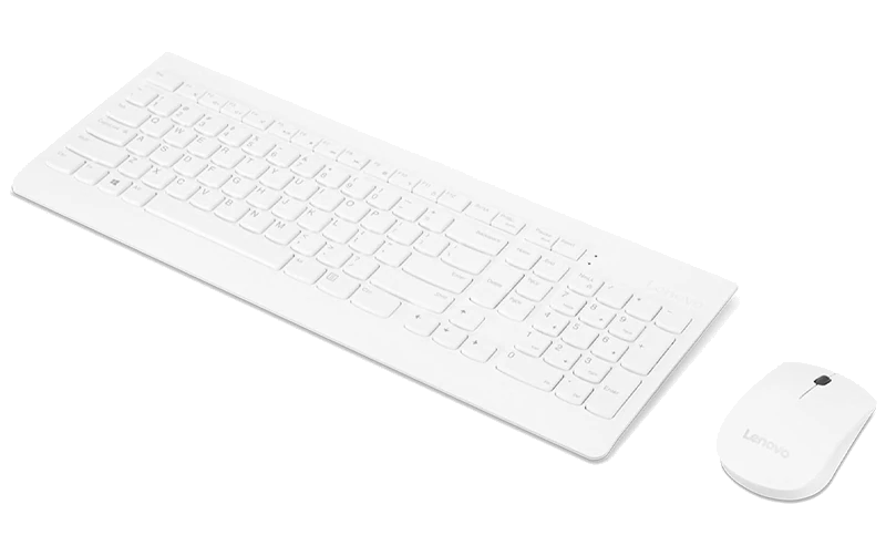 Kit de Teclado + Mouse combo, LENOVO 510, Inalámbrico, Color Blanco