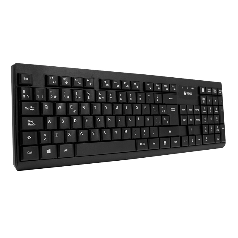 Kit Teclado Y Mouse Teros Te-4071s, Inalámbrico, 2.4 Ghz, Acabado Elegante, Negro, Español — vista 2