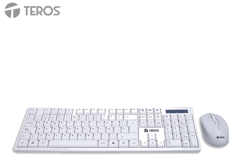Combo Inalámbrico Teclado + Mouse Teros Te-5016s, Blanco