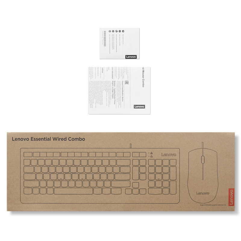 Kit De Teclado Y Mouse Essential Lenovo, Interfaz Usb-a, Color Negro, En Español. — vista 2