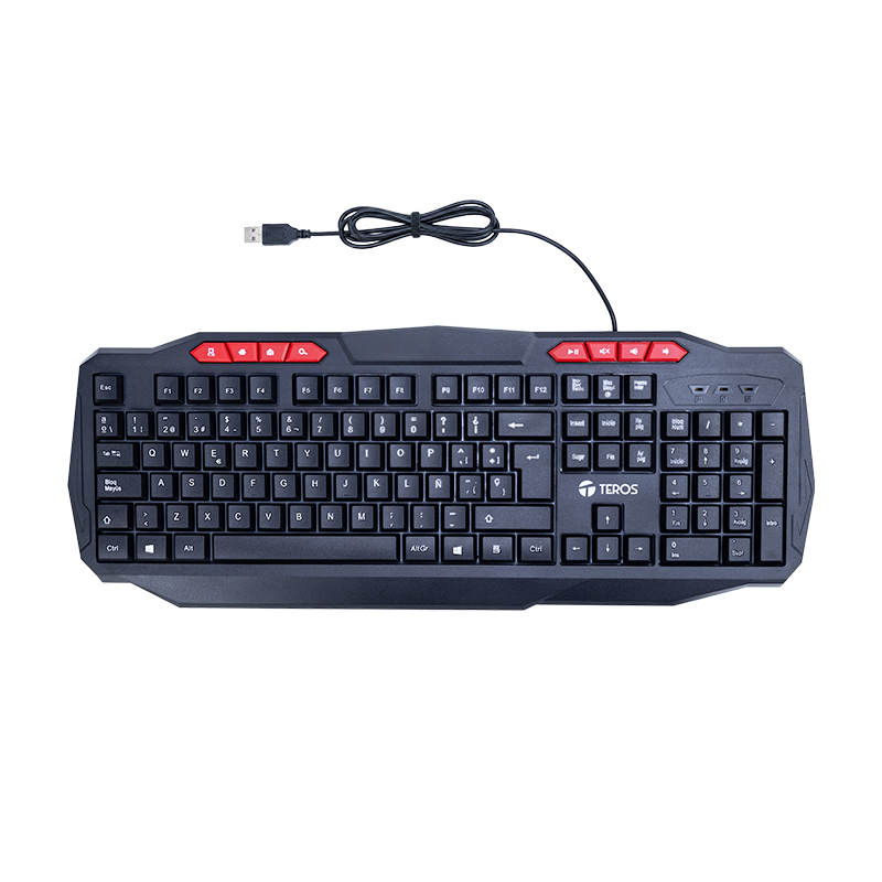 Kit gamer 4 en 1 Teclado + Mouse + Auriculares + Mousepad TEROS TE-5016S