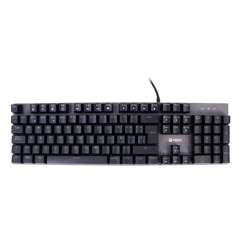 Teclado Gamer Teros Te-4074g, Rgb, Usb 2.0, Negro