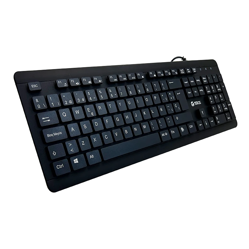 Teclado Lavable Teros Te-4065n, Ipx7, Usb, Negro