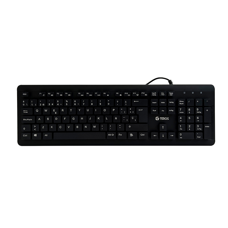 Teclado Lavable Teros Te-4065n, Ipx7, Usb, Negro — vista 2