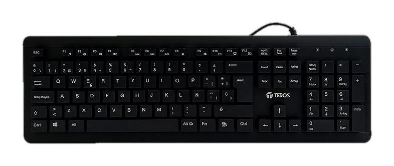 Teclado Lavable Teros Te-4065n, Ipx7, Usb, Negro — vista 2