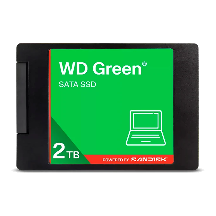 Unidad En Estado Solido Western Digital Green, Wds200t5g0a, 2tb, Sata, 2.5", 7mm.