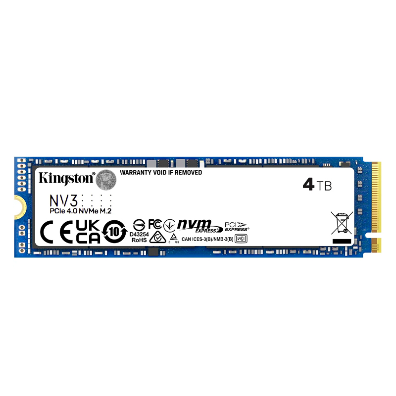 Unidad En Estado Solido Kingston 4000gb Nv3 Pcie 4.0 Nvme M.2 Ssd