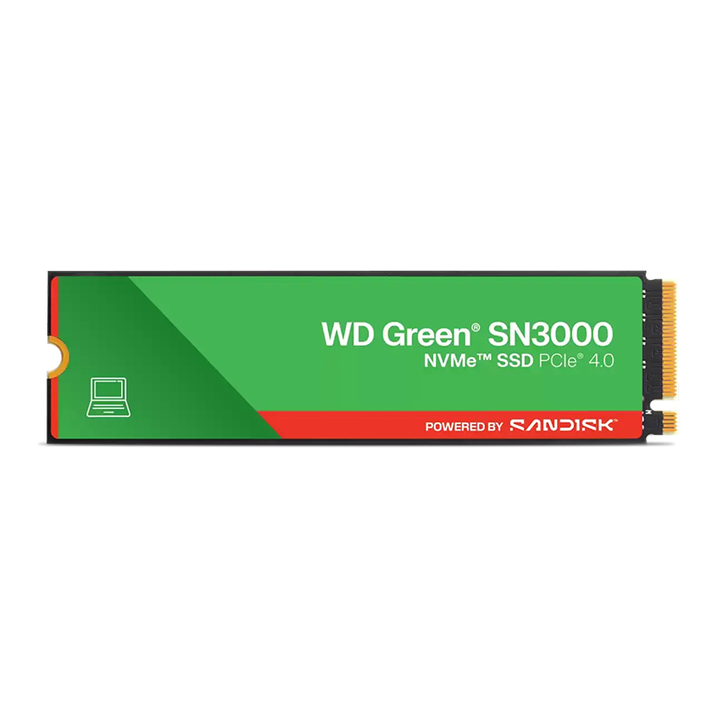 Unidad En Estado Solido Wd Green Sn3000 Nvme 1tb M.2 2280, Pcie Gen 4.0 X4, Nvme