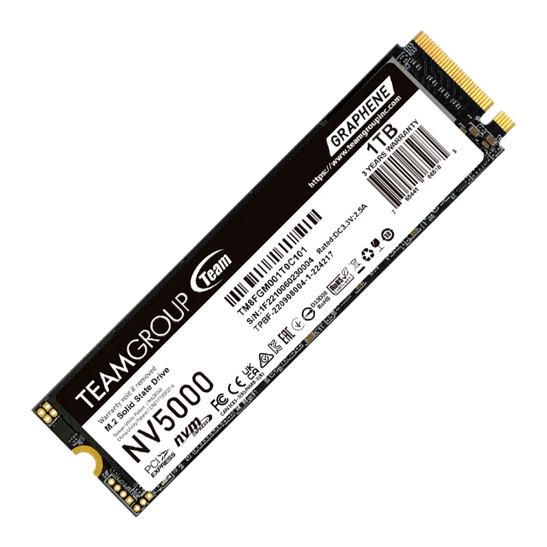 Unidad De Estado Solido Teamgroup Nv5000 M.2 Pcie 4.0 Ssd M.2 1tb, Pcie Gen4x4 Con Nvme