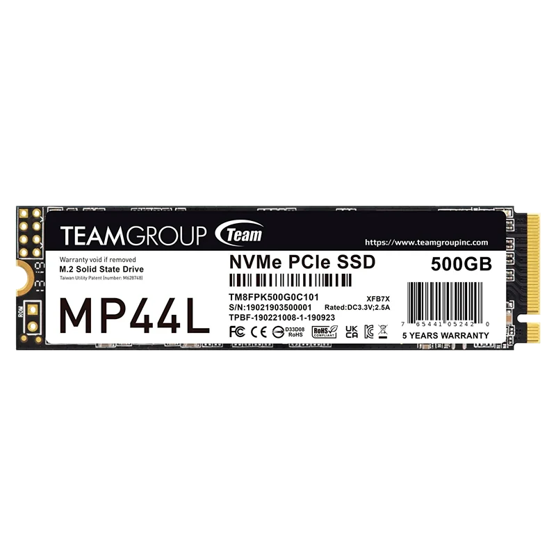 Unidad De Estado Solido Teamgroup Mp44l 500gb, M.2, Pci-e 4.0 X4 Con Nvme 1.4