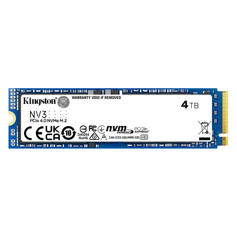 Unidad En Estado Solido Kingston 4000gb Nv3 Pcie 4.0 Nvme M.2 Ssd