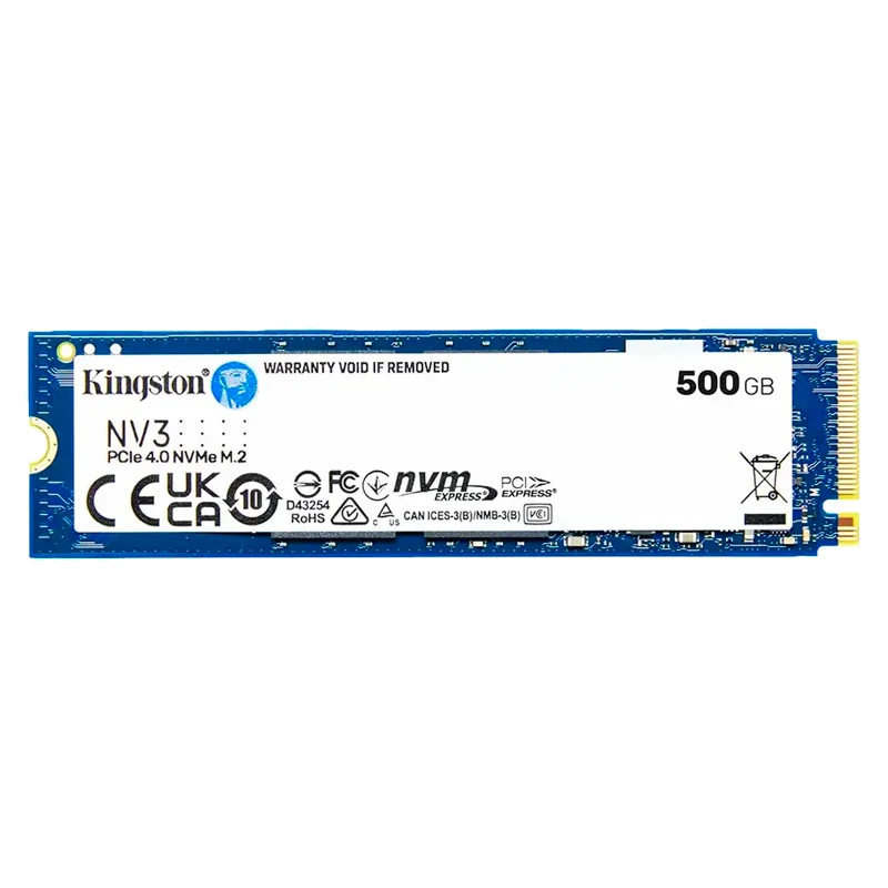 Unidad En Estado Solido Kingston 500gb Nv3 Pcie 4.0 Nvme M.2 Ssd