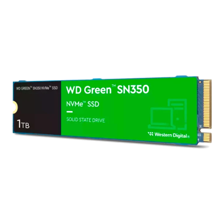 Unidad En Estado Solido Wd Green Sn350 Nvme 1tb M.2 2280, Pcie Gen3 X4 Nvme V1.3
