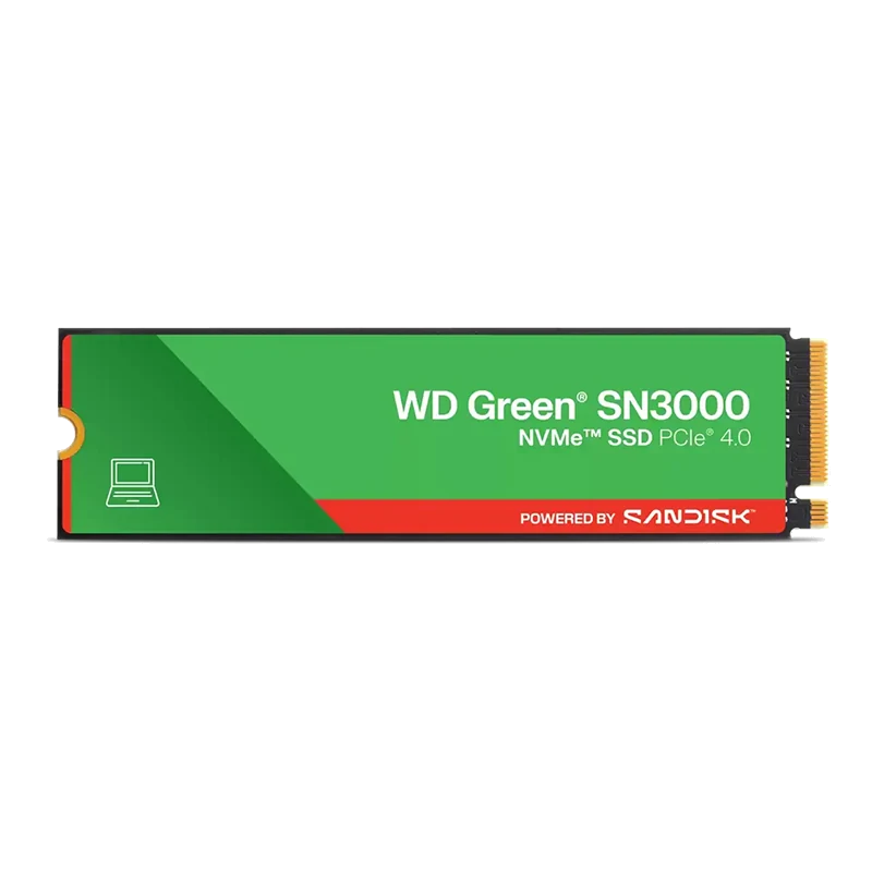 Unidad En Estado Solido Wd Green Sn3000 Nvme 1tb M.2 2280, Pcie Gen 4.0 X4, Nvme