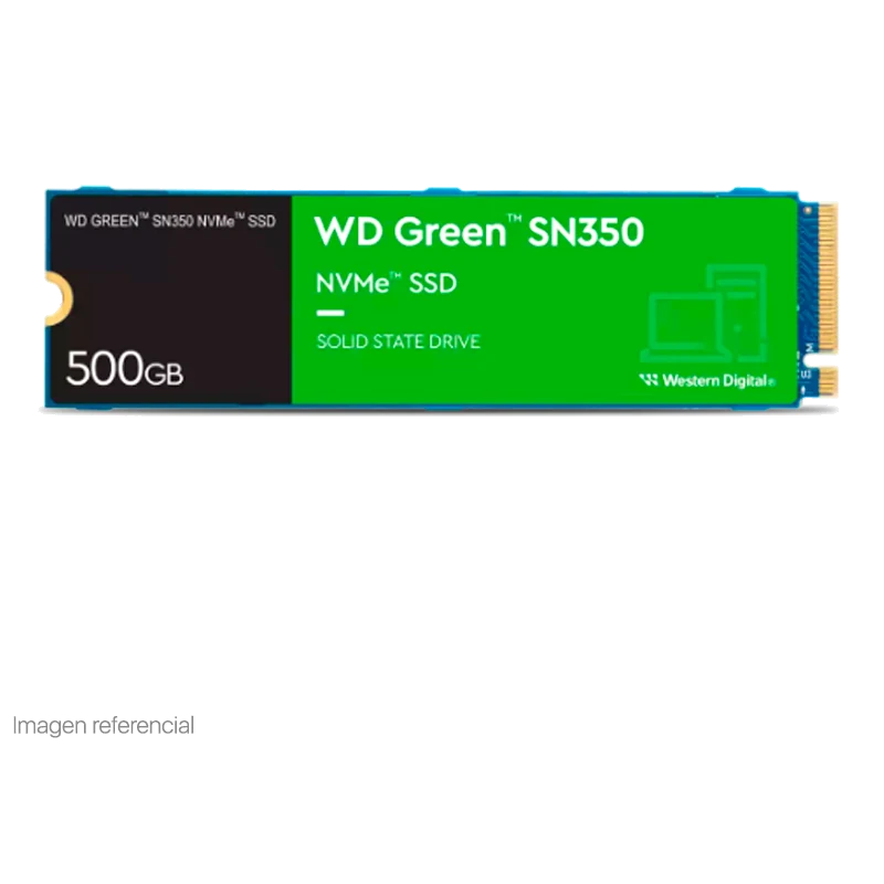 Unidad En Estado Solido Western Digital Green Sn350 Nvme, 500gb M.2 2280