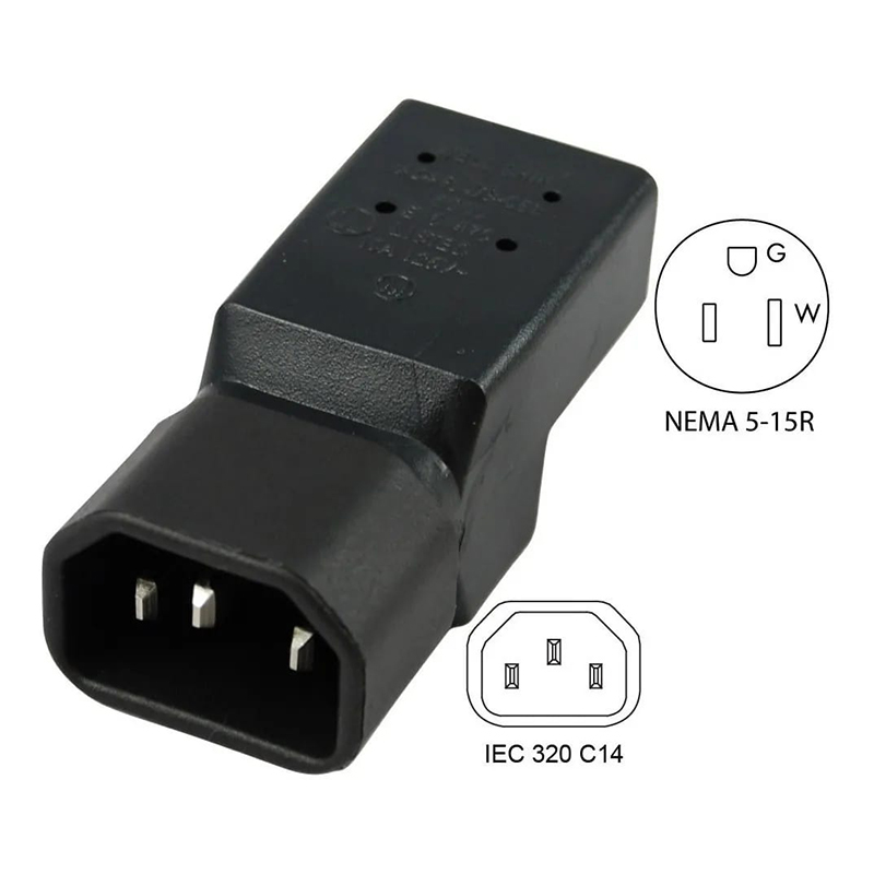 ADAP.  DE C13 A NEMA 5-15P