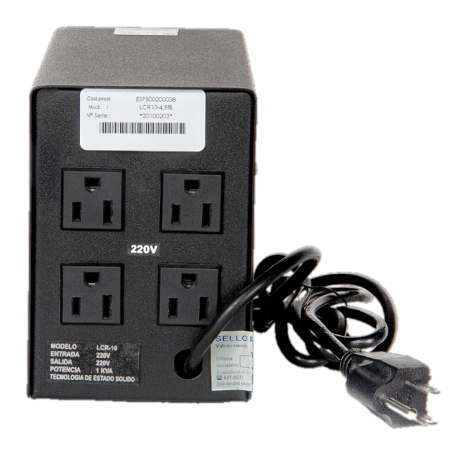 Estabilizador Monofasico Elise Ieda Poder Safe, Lcr15-4.5% Solido, 1.5kva, 220vac, 4 Tomas — vista 2