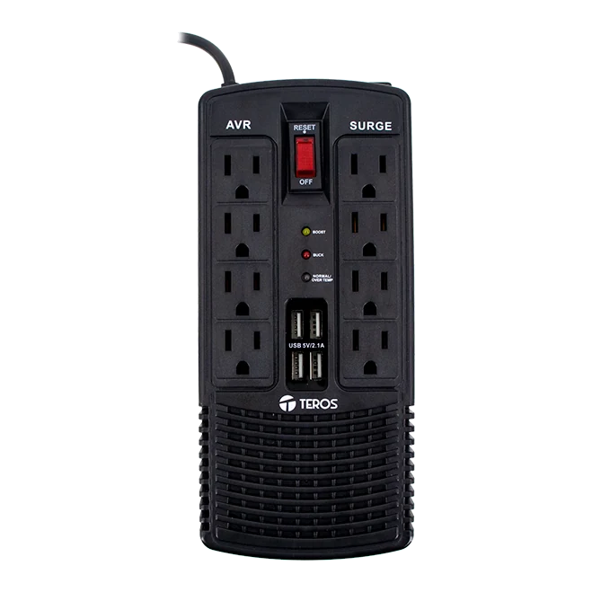 Estabilizador De Voltaje Teros Te-7180 Avr1200va / 600w 184-276 Vac