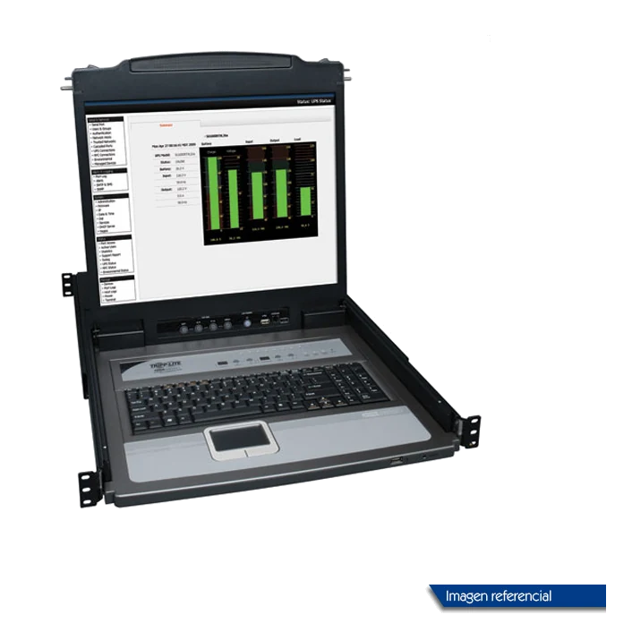 Consola Kvm Tripplite Para Instalación En Rack De 1u De 8 Puertos Con Lcd De 19".